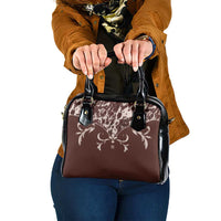 Cowboys Wild West Shoulder Handbag Dark Brown Cow Prints - Wonder Print Shop