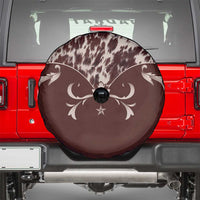 Cowboys Wild West Spare Tire Cover Dark Brown Cow Prints - Wonder Print Shop