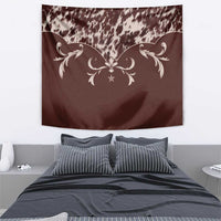 Cowboys Wild West Tapestry Dark Brown Cow Prints - Wonder Print Shop