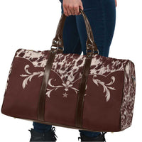 Cowboys Wild West Travel Bag Dark Brown Cow Prints - Wonder Print Shop