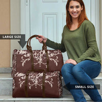 Cowboys Wild West Travel Bag Dark Brown Cow Prints - Wonder Print Shop