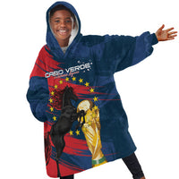 Cape Verde - WC2026 Dark Horse Custom Kid Wearable Blanket Hoodie Our Time Our Story