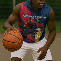 Cape Verde - WC2026 Dark Horse Custom Sleeveless Zip Hoodie Our Time Our Story