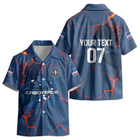 Cape Verde Football WC26 Custom Kid Hawaiian Shirt Dark Horse Rising
