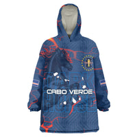 Cape Verde Football WC26 Custom Kid Wearable Blanket Hoodie Dark Horse Rising