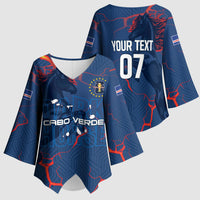 Cape Verde Football WC26 Custom Kimono Sleeve Blouse Dark Horse Rising