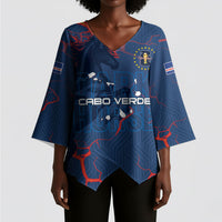 Cape Verde Football WC26 Custom Kimono Sleeve Blouse Dark Horse Rising