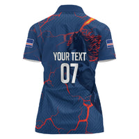 Cape Verde Football WC26 Custom Women Polo Shirt Dark Horse Rising