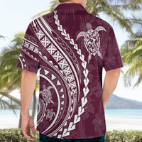 Polynesian Pride Hawaiian Shirt Turtle Hibiscus Luxury Style - Champagne - Wonder Print Shop