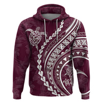 Polynesian Pride Hoodie Turtle Hibiscus Luxury Style - Champagne - Wonder Print Shop
