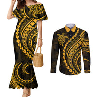 polynesian-pride-couples-matching-mermaid-dress-and-long-sleeve-button-shirts-turtle-hibiscus-luxury-style-merigold