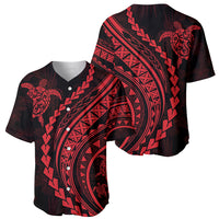 Polynesian Pride Baseball Jersey Turtle Hibiscus Luxury Style - Rose LT7 - Wonder Print Shop