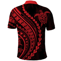 Polynesian Pride Polo Shirt Turtle Hibiscus Luxury Style - Rose - Wonder Print Shop