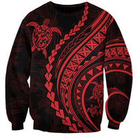 Polynesian Pride Sweatshirt Turtle Hibiscus Luxury Style - Rose - Wonder Print Shop