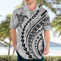 Polynesian Pride Hawaiian Shirt Turtle Hibiscus Luxury Style - White - Wonder Print Shop