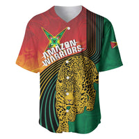 Guyana Cricket Amazon Warriors Personalized Baseball Jersey Fierce Jaguars - Wonder Print Shop