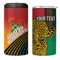 Guyana Cricket Amazon Warriors Personalized 4 in 1 Can Cooler Tumbler Fierce Jaguars - Wonder Print Shop