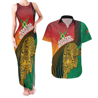 Guyana Cricket Amazon Warriors Personalized Couples Matching Tank Maxi Dress and Hawaiian Shirt Fierce Jaguars - Wonder Print Shop