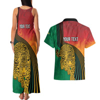 Guyana Cricket Amazon Warriors Personalized Couples Matching Tank Maxi Dress and Hawaiian Shirt Fierce Jaguars - Wonder Print Shop