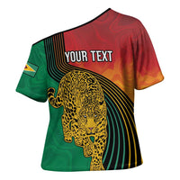 Guyana Cricket Amazon Warriors Personalized Cross Shoulder Shirt Fierce Jaguars - Wonder Print Shop