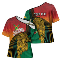 Guyana Cricket Amazon Warriors Personalized Cross Shoulder Shirt Fierce Jaguars - Wonder Print Shop