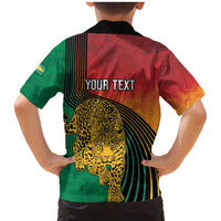 Guyana Cricket Amazon Warriors Personalized Family Matching Mermaid Dress and Hawaiian Shirt Fierce Jaguars - Wonder Print Shop