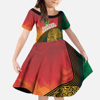 Guyana Cricket Amazon Warriors Personalized Family Matching Off The Shoulder Long Sleeve Dress and Hawaiian Shirt Fierce Jaguars - Wonder Print Shop