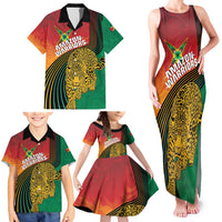 Guyana Cricket Amazon Warriors Personalized Family Matching Tank Maxi Dress and Hawaiian Shirt Fierce Jaguars - Wonder Print Shop