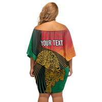 Guyana Cricket Amazon Warriors Personalized Off Shoulder Short Dress Fierce Jaguars - Wonder Print Shop