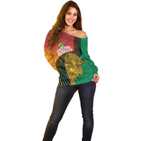 Guyana Cricket Amazon Warriors Personalized Off Shoulder Sweater Fierce Jaguars - Wonder Print Shop