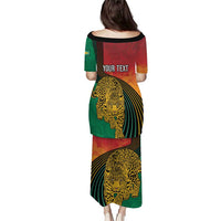 Guyana Cricket Amazon Warriors Personalized Puletasi Fierce Jaguars - Wonder Print Shop