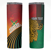 Guyana Cricket Amazon Warriors Personalized Skinny Tumbler Fierce Jaguars - Wonder Print Shop