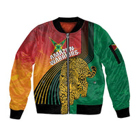 Guyana Cricket Amazon Warriors Personalized Sleeve Zip Bomber Jacket Fierce Jaguars - Wonder Print Shop