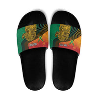 Guyana Cricket Amazon Warriors Personalized Slide Sandals Fierce Jaguars - Wonder Print Shop