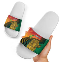 Guyana Cricket Amazon Warriors Personalized Slide Sandals Fierce Jaguars - Wonder Print Shop