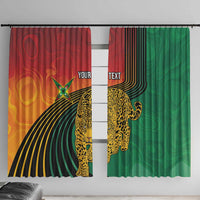 Guyana Cricket Amazon Warriors Personalized Window Curtain Fierce Jaguars - Wonder Print Shop