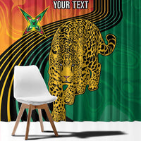 Guyana Cricket Amazon Warriors Personalized Window Curtain Fierce Jaguars - Wonder Print Shop