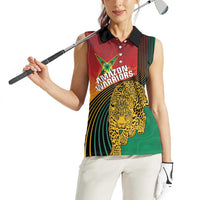 Guyana Cricket Amazon Warriors Personalized Women Sleeveless Polo Shirt Fierce Jaguars - Wonder Print Shop