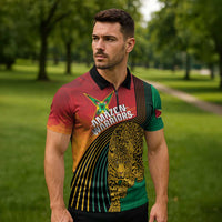 Guyana Cricket Amazon Warriors Personalized Zipper Polo Shirt Fierce Jaguars - Wonder Print Shop