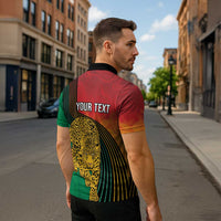 Guyana Cricket Amazon Warriors Personalized Zipper Polo Shirt Fierce Jaguars - Wonder Print Shop