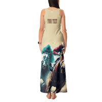 Kentucky Horse Racing 151st Personalized Tank Maxi Dress Derby Watercolor Style - Cream LT7