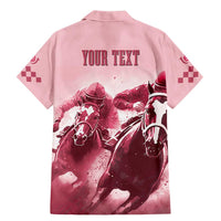 Kentucky Horse Racing 151st Personalized Family Matching Mermaid Dress and Hawaiian Shirt Derby Watercolor Style - Pink LT7