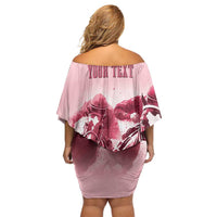 Kentucky Horse Racing 151st Personalized Family Matching Off Shoulder Short Dress and Hawaiian Shirt Derby Watercolor Style - Pink LT7