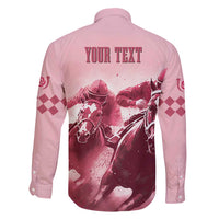 Kentucky Horse Racing 151st Personalized Family Matching Puletasi and Hawaiian Shirt Derby Watercolor Style - Pink LT7