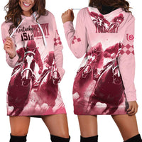 Kentucky Horse Racing 151st Personalized Hoodie Dress Derby Watercolor Style - Pink LT7