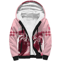 Kentucky Horse Racing 151st Personalized Sherpa Hoodie Derby Watercolor Style - Pink LT7