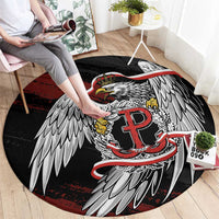 Polska Walczaca Crowned Eagle Round Carpet Fighting Poland