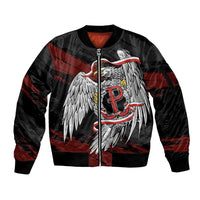 Polska Walczaca Crowned Eagle Sleeve Zip Bomber Jacket Fighting Poland