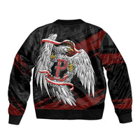Polska Walczaca Crowned Eagle Sleeve Zip Bomber Jacket Fighting Poland