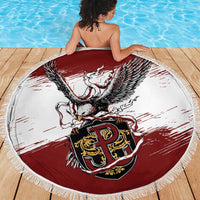 Poland Grunge Eagle Beach Blanket Polska Walczaca